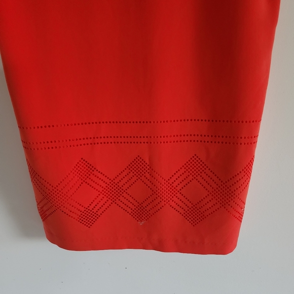 Julia Jordan Orange Laser Cut Shift Dress Size 10 - Picture 6 of 9